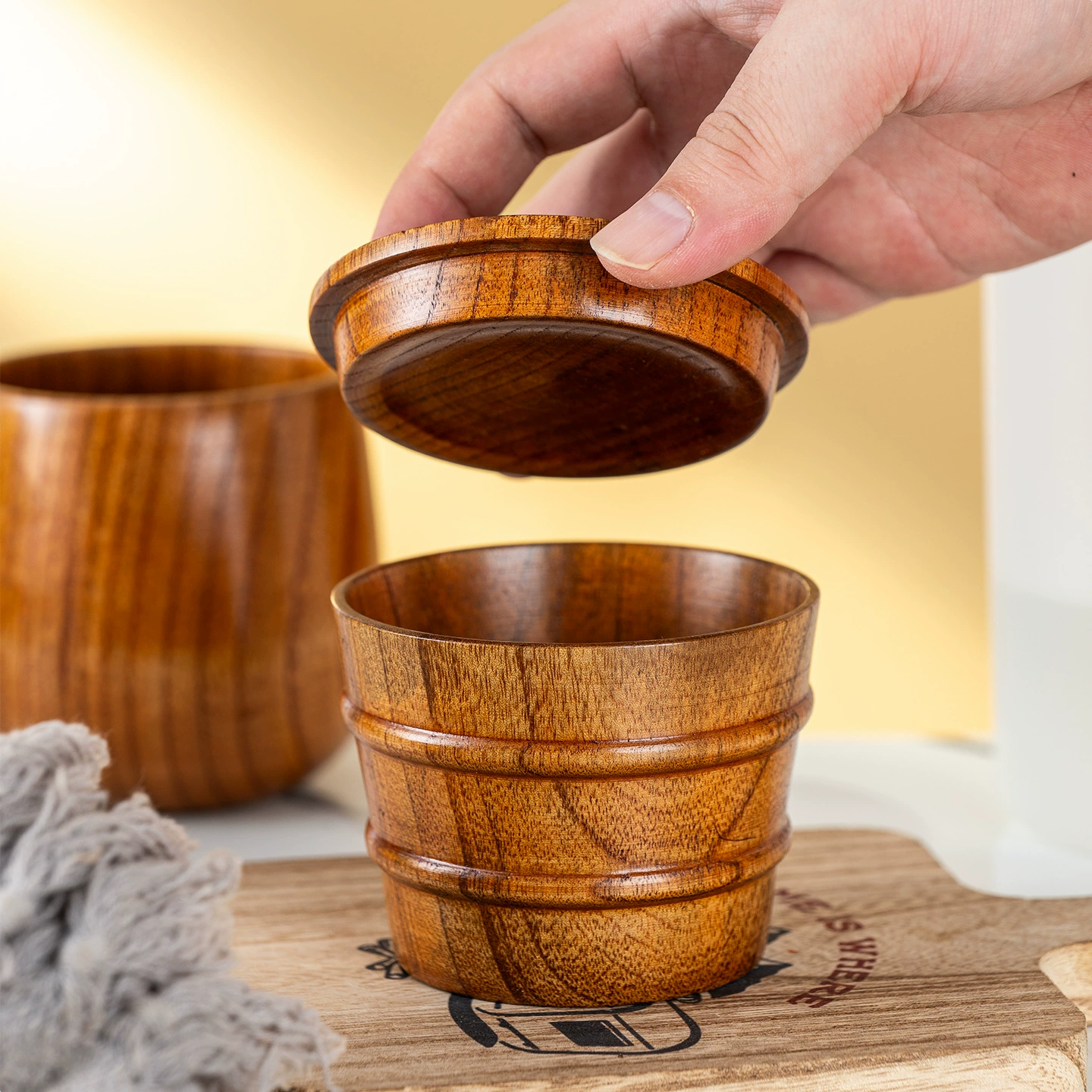 Japanese wooden tea cup, wholesale, anti-scald