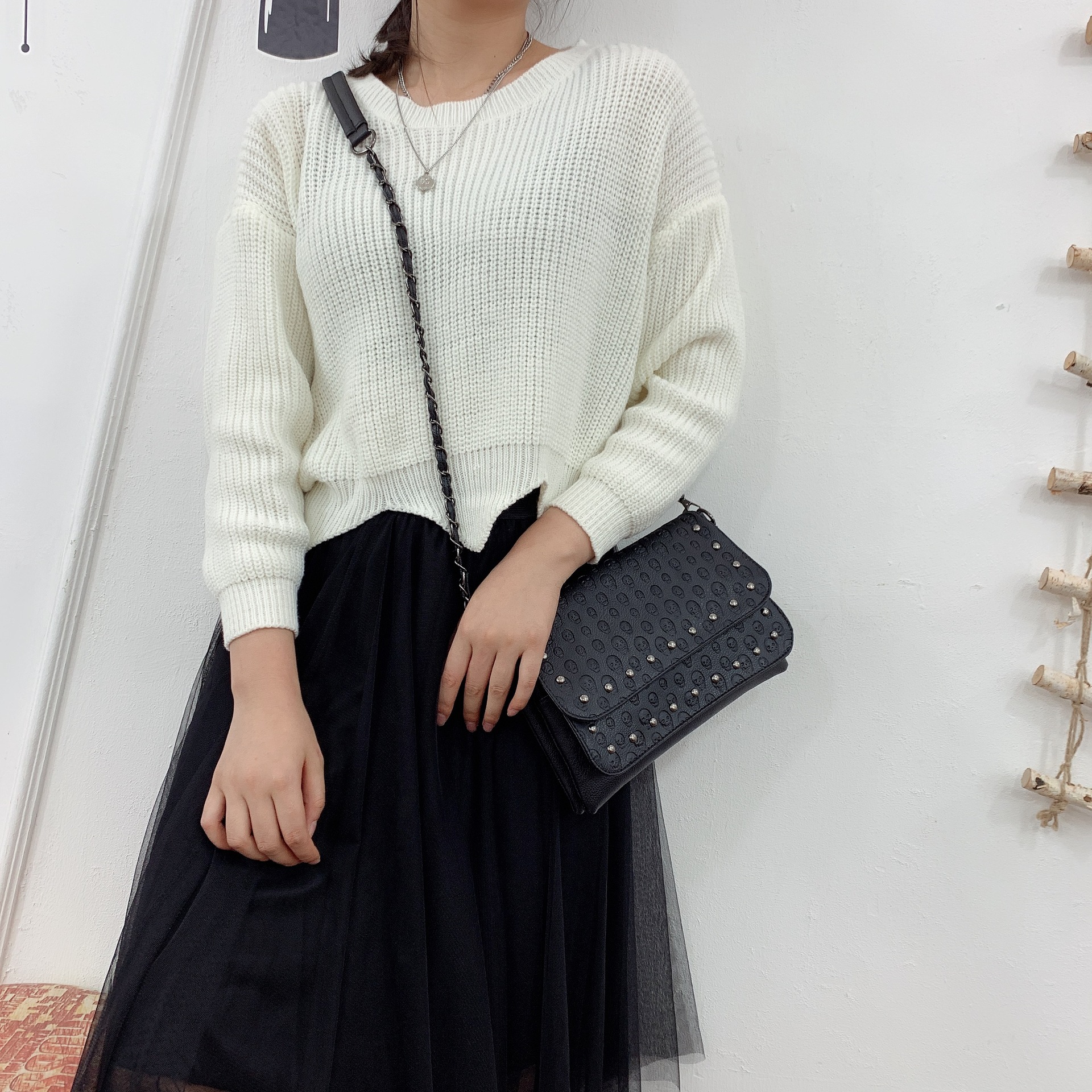 Single Shoulder Strap Strap Type Crossbody Bag Bags Type Women's Small Pu Leather Solid Color Classic Style Square Magnetic Buckle Crossbody Bag