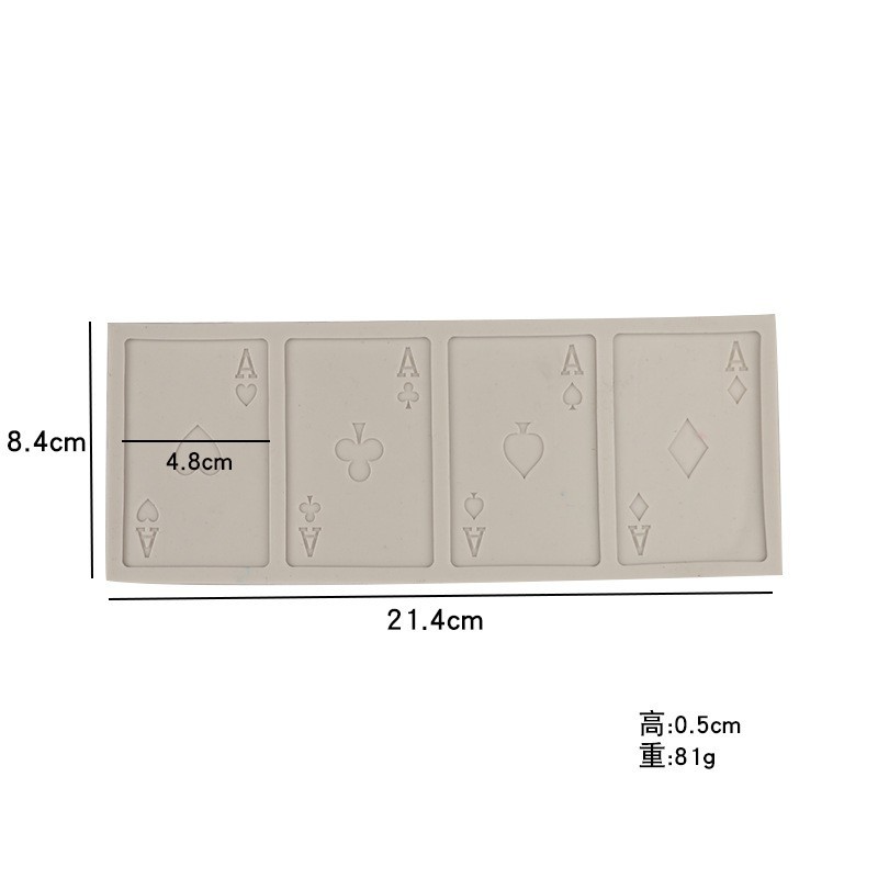 Bricolaje poker decoración molde fondant cake chocolate herramienta para hornear molde de pastel molde de jabón hecho a mano