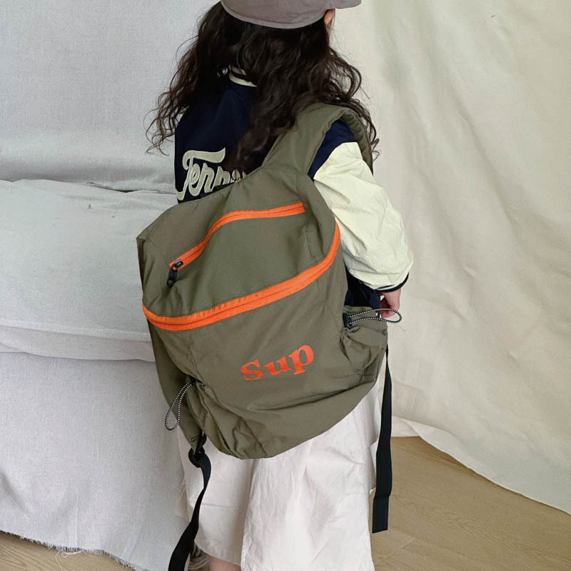 Mochila coreana para niños y niñas, mochila deportiva de viajes de gran capacidad, mochila para niños con letras de aire extranjero 2025, mochila para niños