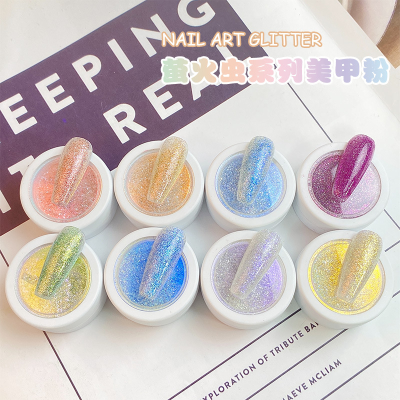 Net Red Nail Aurora Ou Pan ultra -thin ice crystal fantasy color…