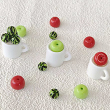 亚克力仿真西瓜苹果水果串珠散珠DIY食玩手链耳环项链发饰配件