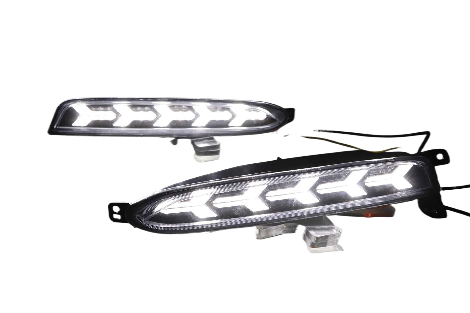 Adecuado para Honda xrv Luz de marcha diurna XR-V luz diurna Fishbone Luz de marcha diurna 3-color streamer