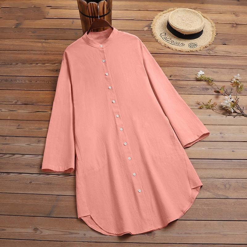 Spring, Autumn Season Women's Gender Wholesale Women's Casual Style Japanese And Korean Leisure Solid Color Long Sleeve Blouses
