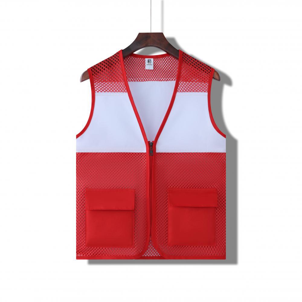 Chaleco voluntario de la Cruz Roja chaleco voluntario chaleco de actividad comunitaria ropa de trabajo impresa logotipo impresa camiseta publicitaria