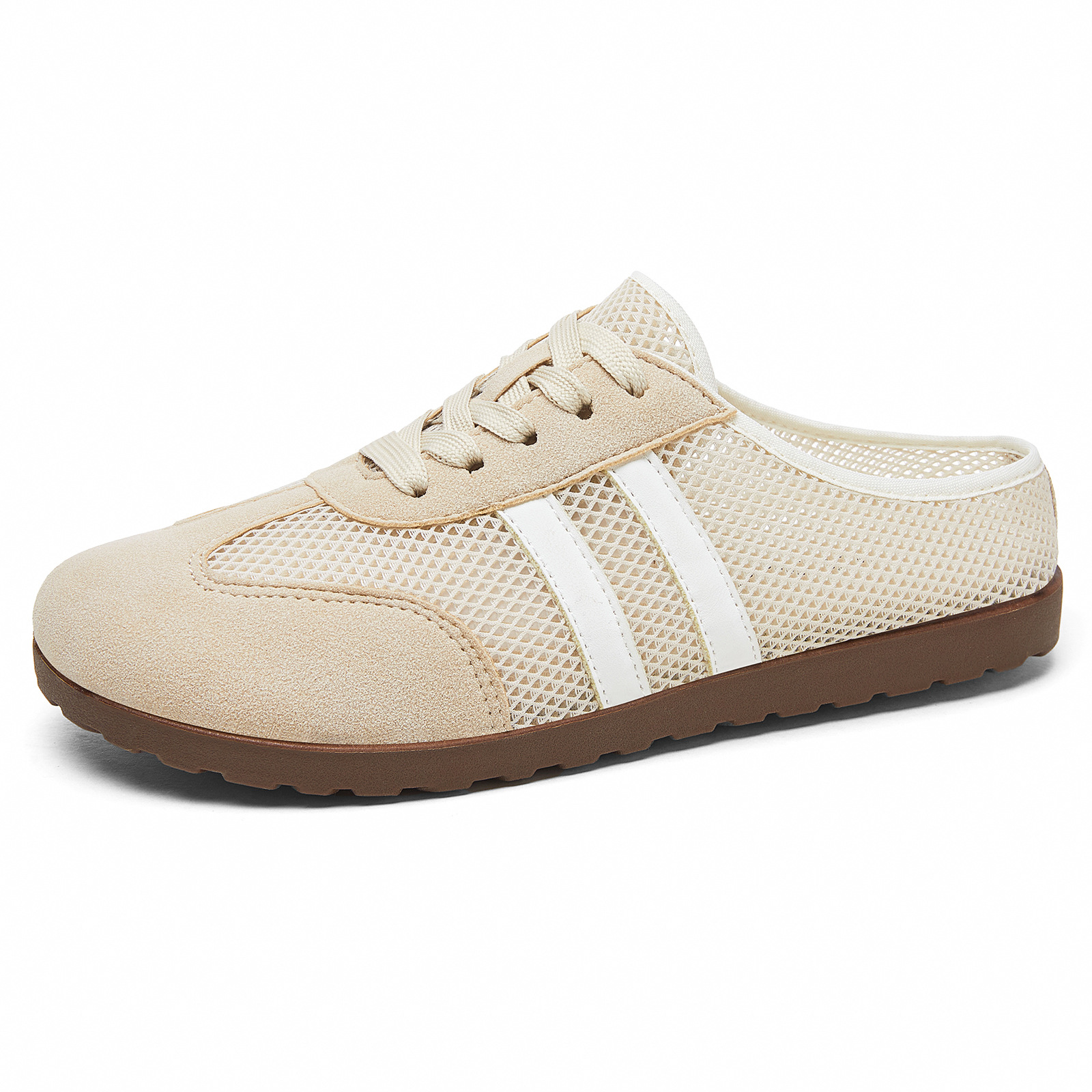 Medios zapatillas de verano para mujeres nuevas sandalias de un pie ancho transfronterizas temu zapatillas de bolso de tamaño grande zapatillas de malla transpirables image 6