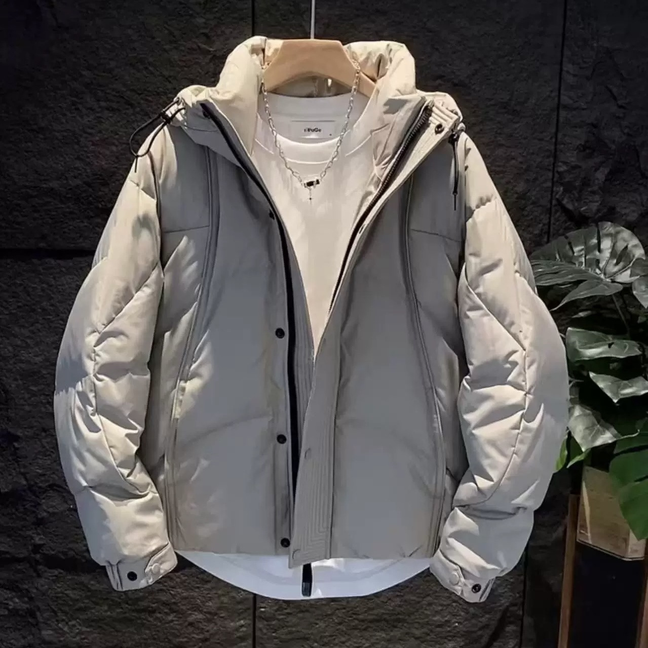 Winter solid color hoody