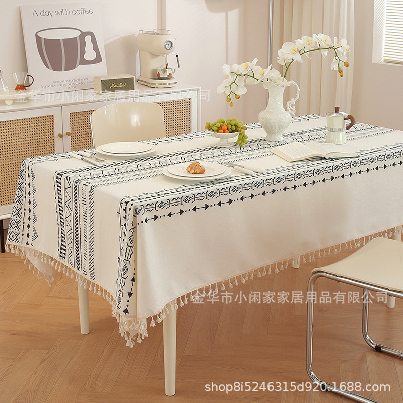 Foreign Trade Cross-Border Tablecloth Middle Eastern Bohemian Rectangular Tablecloth Non-Slip Ethnic Style Stain-Resistant Household Tablecloth
