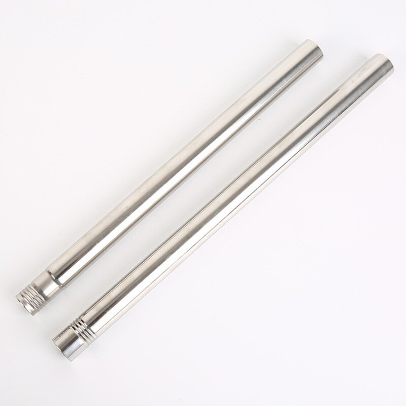 Stainless Steel Mop Rod, Three-Section Broom Handle, Threaded Connecting Pipe, Straight-Through Pipe, Threaded Rod, Customizable Round Pipe