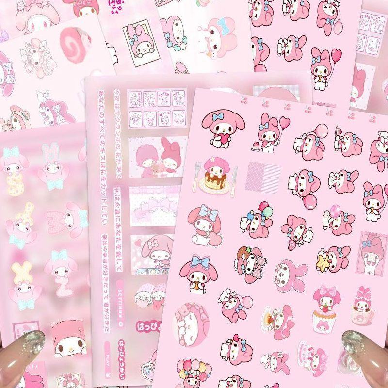 【Melody Collage】Simple Vintage-Style High-Quality Cute Girly Die-Cut Sticker Material Waterproof Decals