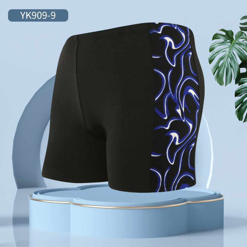 Pantalones de baño de talla grande personalizados ligeros para hombres pantalones de playa de aguas termales de ángulo plano anti-vergüenza pantalones de baño de secado rápido logotipo personalizado