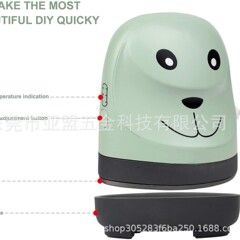 ミニホットプレス小型熱転写機ミニホットスタンプマシン漫画ホットスタンプアイロン青犬模様
