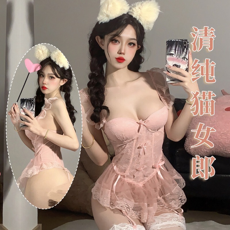 Rose Cloud Sexy Lingerie New Sexy Corset Fishbone Corset Hot Girl Camisole Women's Outerwear and Inner Wear Slim Lace