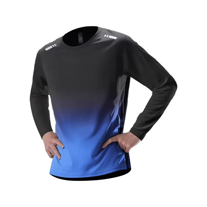 Foreign Trade Sports Quick-Drying Long-Sleeved T-Shirt Men's New Style Swimming Fitness Training Running Surfing Sun Protection Mountaineering Top Foreign Trade Sports Quick-Drying Long-Sleeved T-Shirt Men's New Style Swimming Fitness Training Running Surfing Sun Protection Mountaineering Top