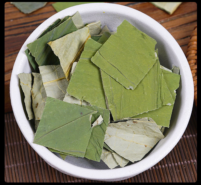 Lotus Leaf Tea (Nelumbo nucifera) — Dried He Ye Leaf Pieces from Weishan Lake, 500g in use