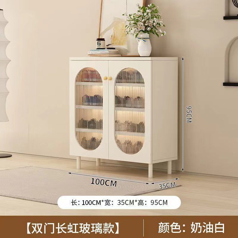 藤编简约鞋柜门口大容量法式靠墙玄关轻奢藤编储物柜收纳入户鞋柜|undefined