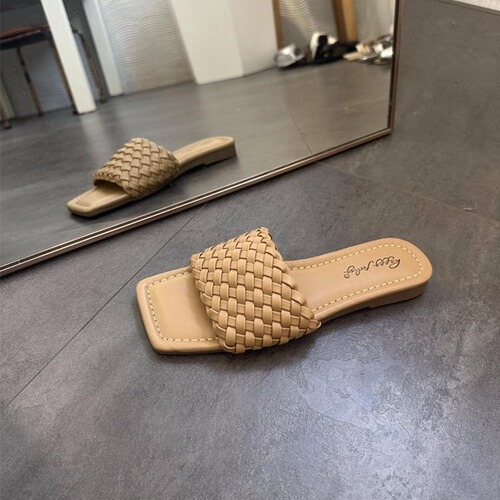 One-Syllable Slippers for Women - 2025 Summer Outdoor Flat French-Style Thai Cool Slippers for Women - Beach and Vacation