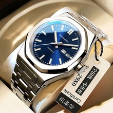 古柏森新款男士手表防水夜光双日历仿机械表直播外贸爆款一件代发