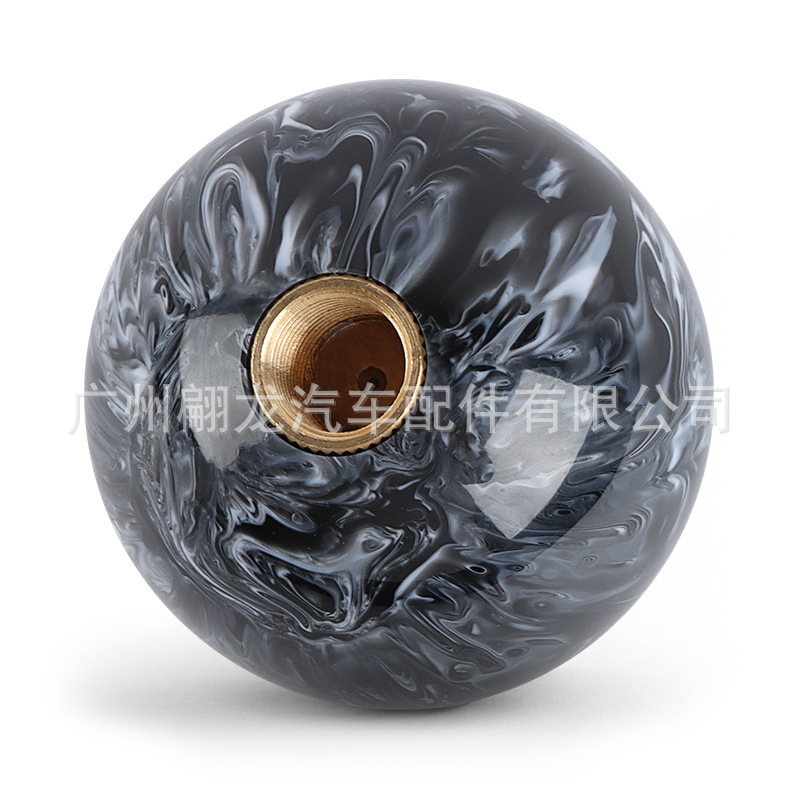 Car Modification Black and White Pattern Gear Shift Knob, Spherical Gear Lever, Acrylic Planet Wave Stick Head, Personalized Universal Use