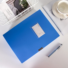 批發PP檔案盒辦公用品85C塑料A4文件盒資料收納可摺疊55MM資料夾