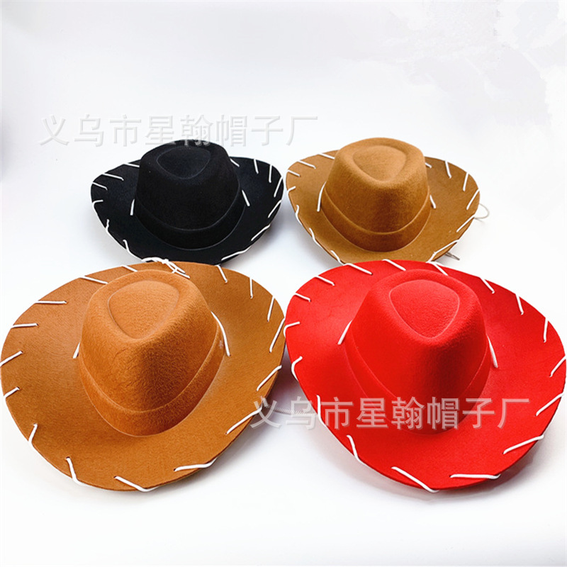 Estrellas americanas y rayas cinta vintage alto sombrero mago etapa rendimiento Festival fieltro paño recto sombrero alto