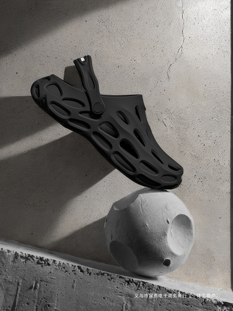 Men's Croc Shoes Summer Outdoor Anti-Slip Anti-Odor Thick Sole Increased Height Fishing Outerwear Beach Shoes