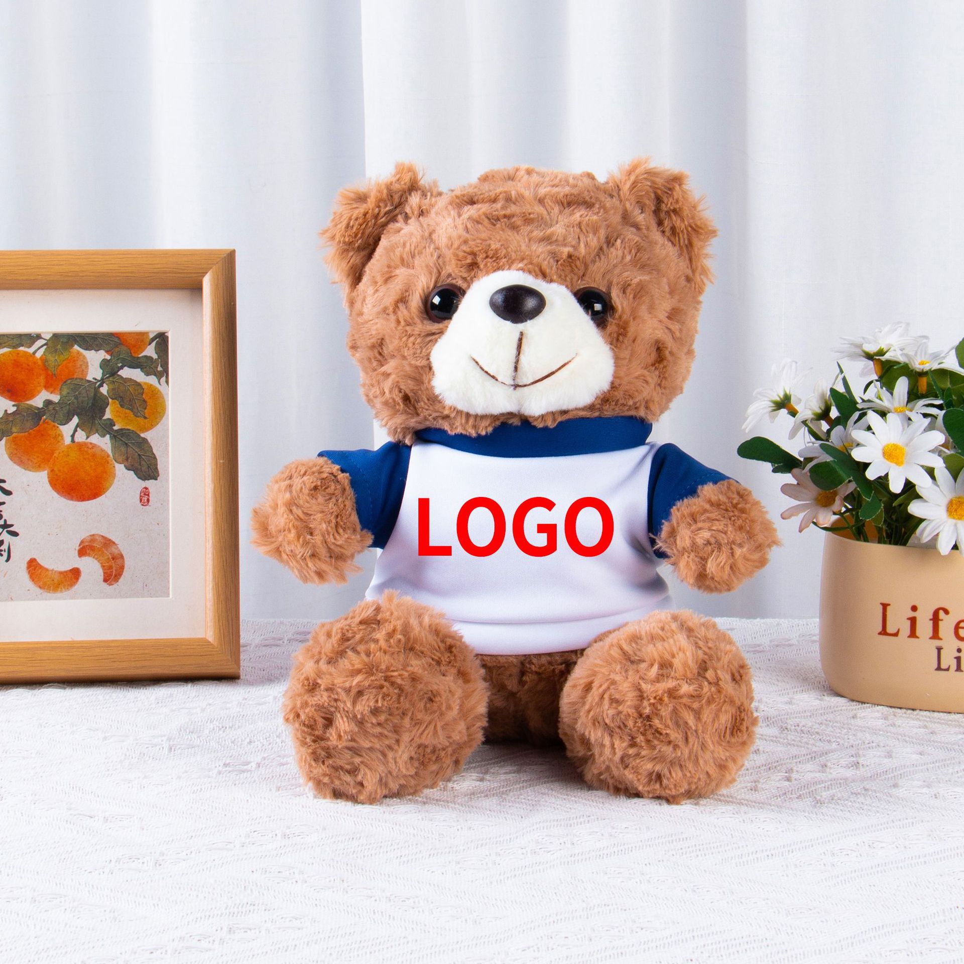 Muñecas de peluche, osos, camisetas, uniformes escolares, suéteres, muñecas para dibujar y imprimir logotipo