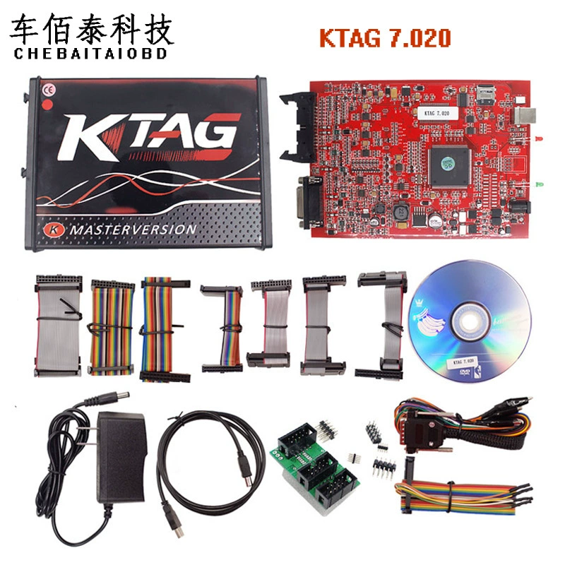 KTAG 7.020 V2.25 красная печатная плата, неограниченное количество точек онлайн, использование прибора программирования ЭБУ