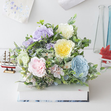 北欧风仿真牡丹 把束绢花婚庆新娘手捧花家居客厅摆设插花装饰