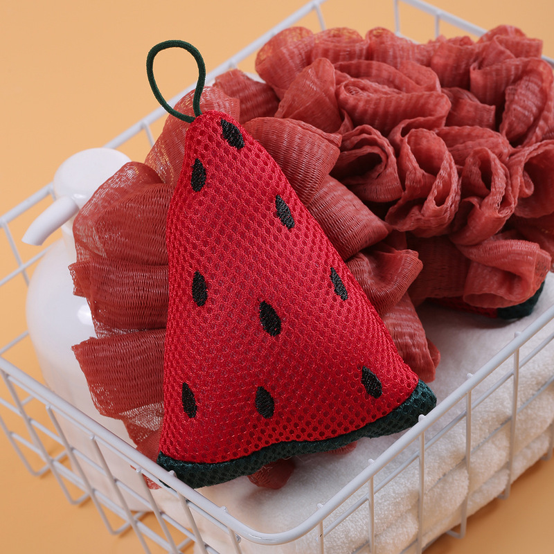 Watermelon Bath Flower Hand-sewn Cleaning Bath Ball Cute Double-sided Rubbing Bath Towel Foaming Bath Flower Ball Watermelon Bath Flower Hand-sewn Cleaning Bath Ball Cute Double-sided Rubbing Bath Towel Foaming Bath Flower Ball