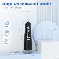4-speed 310ml portable toothbrush cross-border 4-nozzle USB charging handheld tooth cleaner electric teeth whitener water flosser