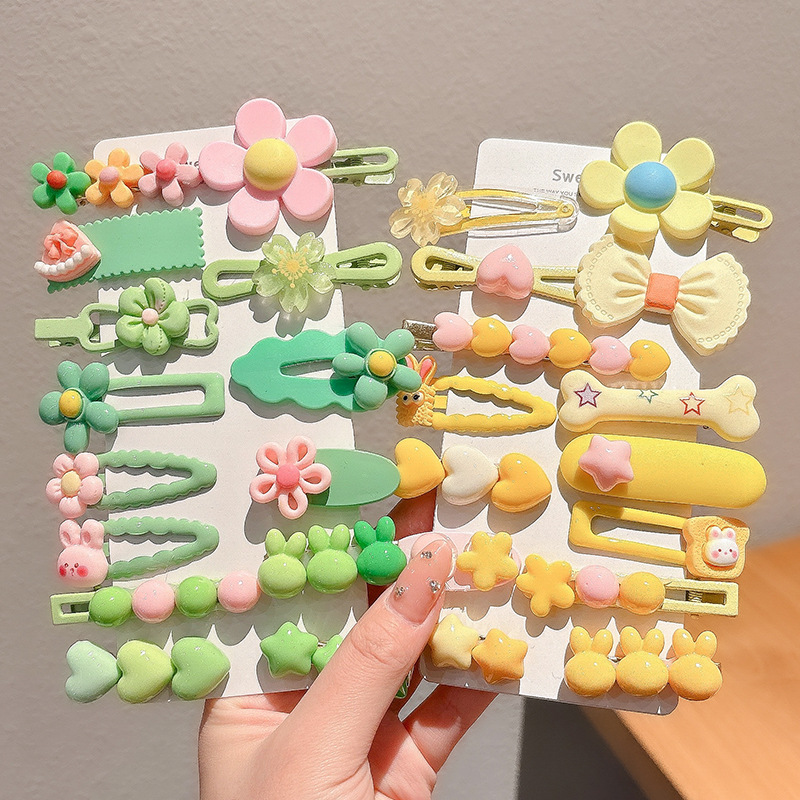 2024 nuevo clip BB de color lindo clip de cabello de boca de pato chica lateral clip de frange para niños tocado tarjeta de cabello rotura