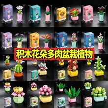 创意DIY鲜花积木多肉盆栽玩具小礼品幼儿园分享礼物学生奖品新款