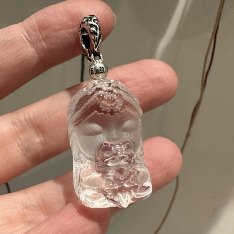 S925银白水晶扎基拉姆雕件吊坠  约16g|undefined