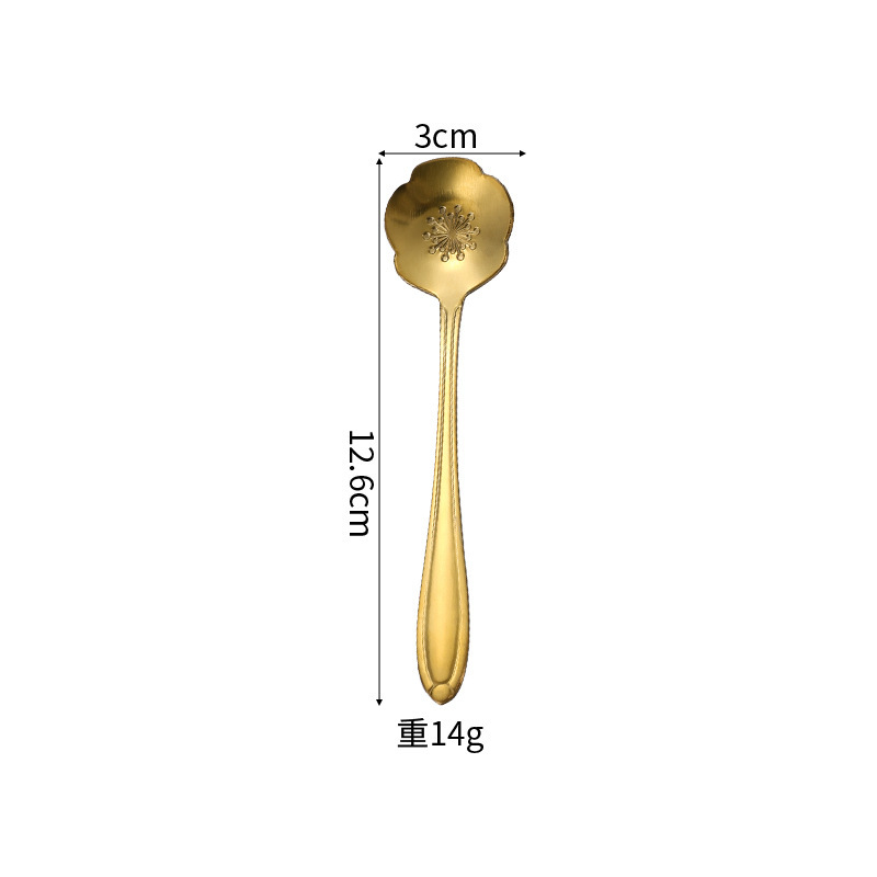 12CM 매화숟가락 [골드]