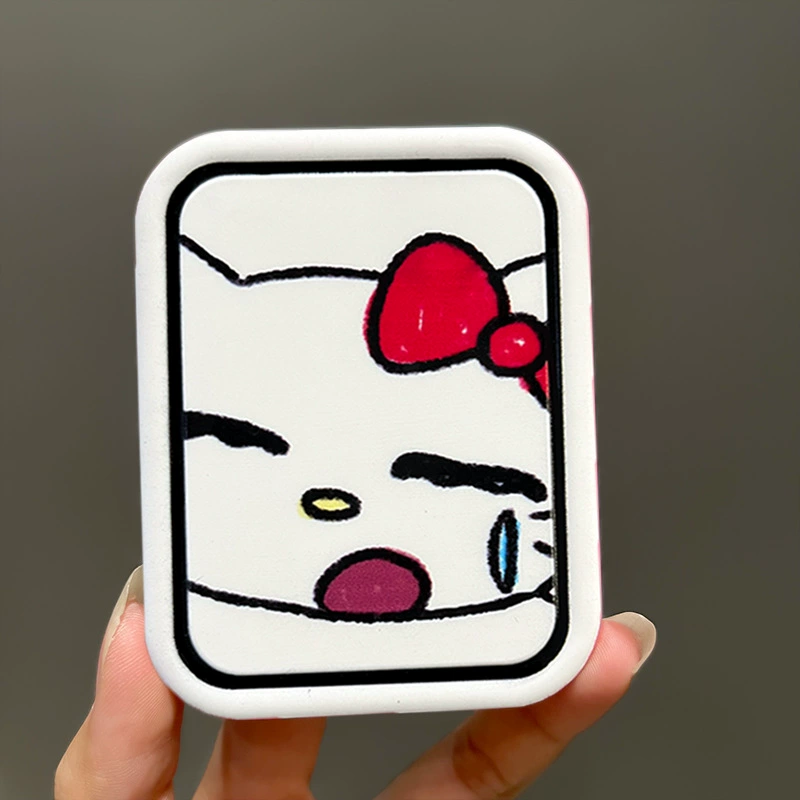 Cute double-sided folding handheld high quality mirror for elementary school students, wholesale
