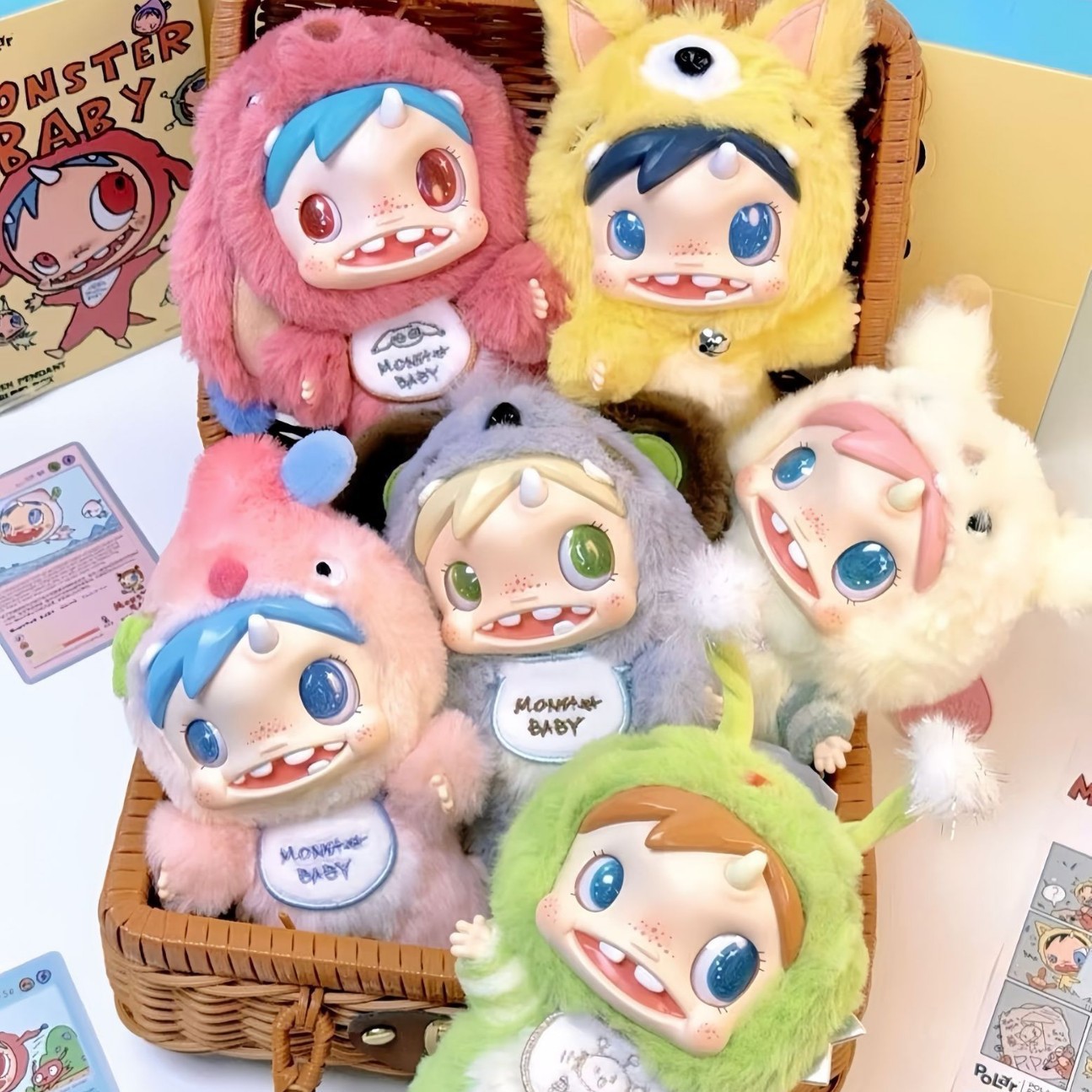 现货高质量宝拉怪物系列POLAR Monster Baby搪胶毛绒玩具挂件盲盒