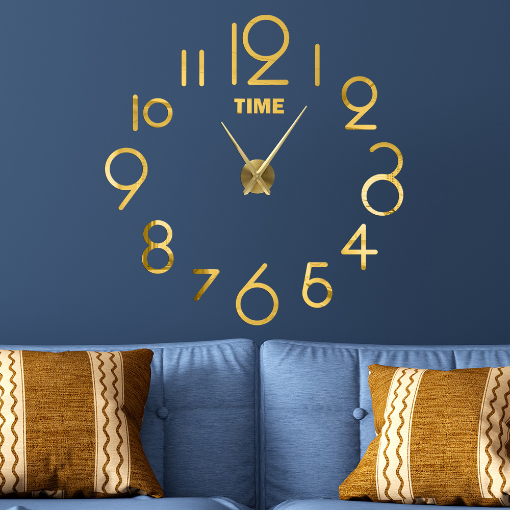 Cross-border Venta caliente DIY Reloj de pared creativo Reloj de pared reloj pegatina de pared reloj de gran tamaño Digital
