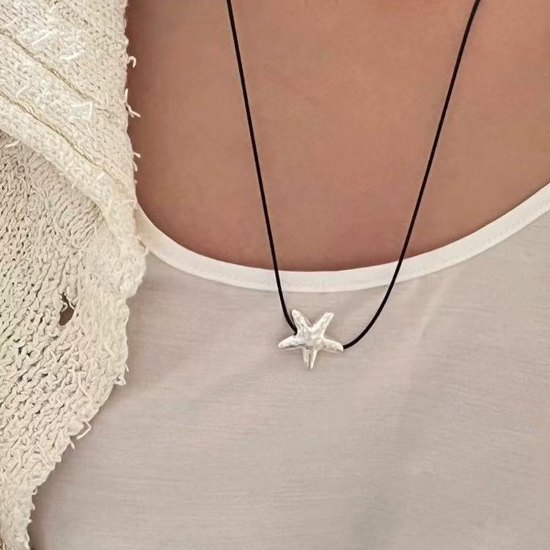 Otoño y invierno minimalistas collares colgante de goteo de Feng Shui mujeres chaqueta larga suéter cadena casual accesorios de lujo ligero