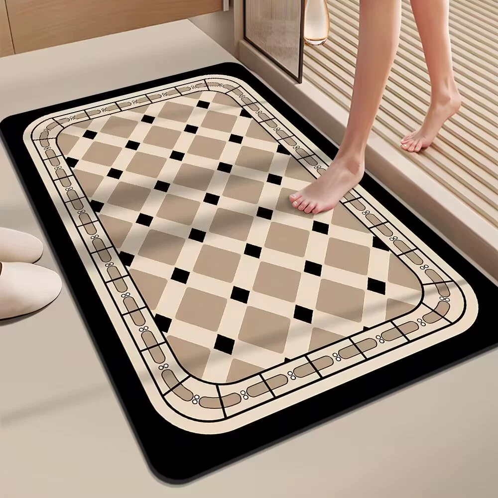 Легкий и экстравагантный мягкий диатомовый грязевой коврик для ванной комнаты
