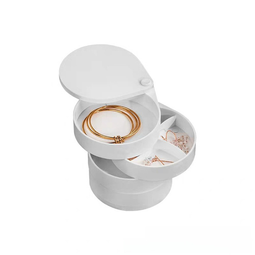 Jewelry Storage Box with Rotating Creative Large Capacity Multi-layer Display Stand for Earrings, Stud Earrings, and Drop Earrings - Cute European Style Small