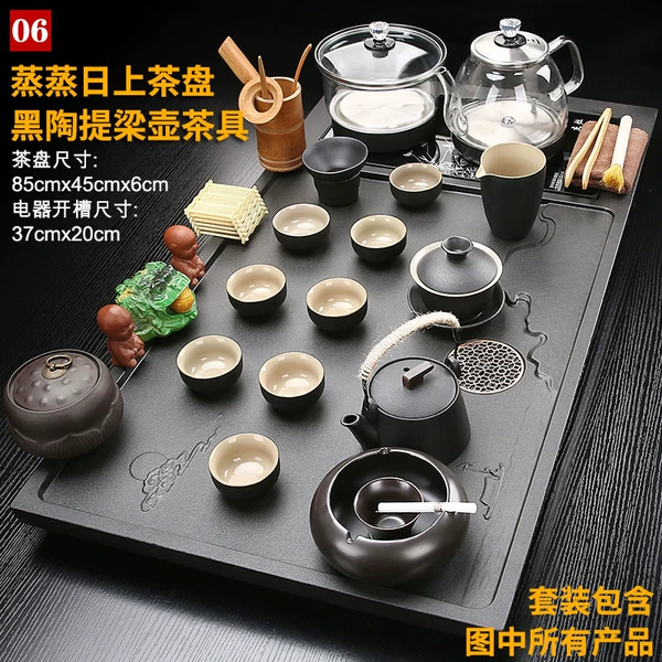 06 Zhengshengri’s black pottery handles (black glass bottom with water)