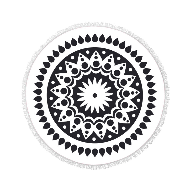 Toalla de playa activa en stock manto activo borla Toalla de playa microfibra Toalla de baño redonda Toalla de baño de playa fabricante