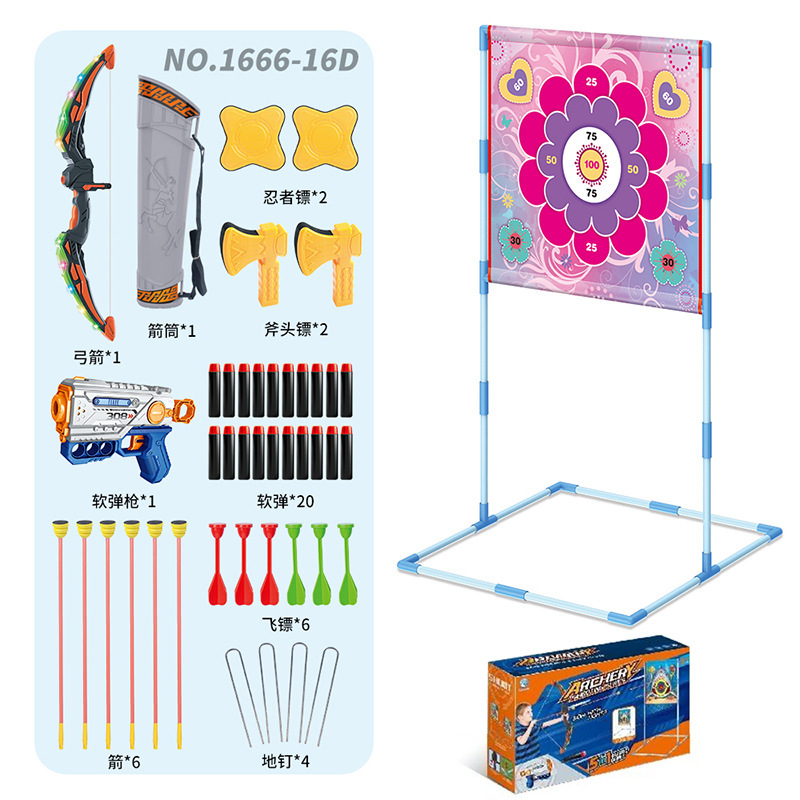 deportes infantiles transfronterizos, arco y flecha, dinosaurios, tiburones, fútbol, lanzamiento con arrowbox, juguetes interactivos para padres e hijos en interiores y al aire libre