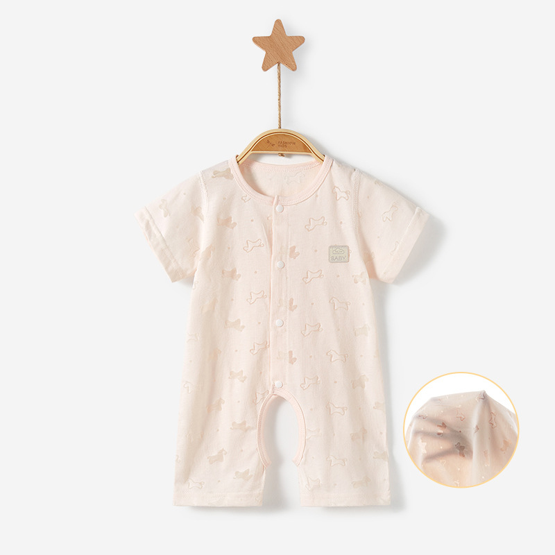 Mono de bebé de verano, fino, de manga corta, con abertura en la entrepierna, conjunto para recién nacido, pelele de verano unisex, ropa de bebé. image 8