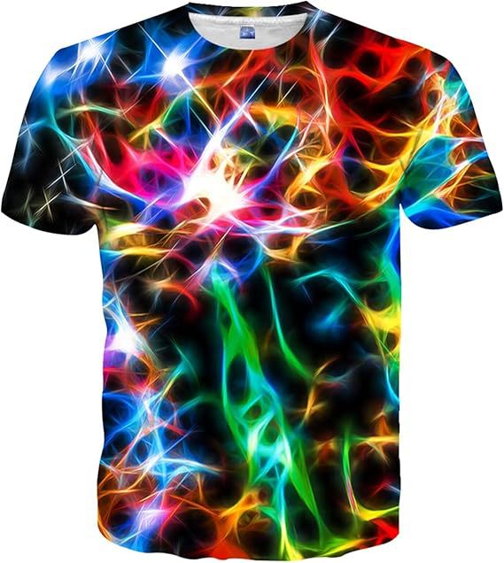 Venta caliente transfronteriza europea y americana impresión digital 3D para hombres, personalidad de la calle de verano, camiseta suelta de manga corta con cuello redondo transpirable