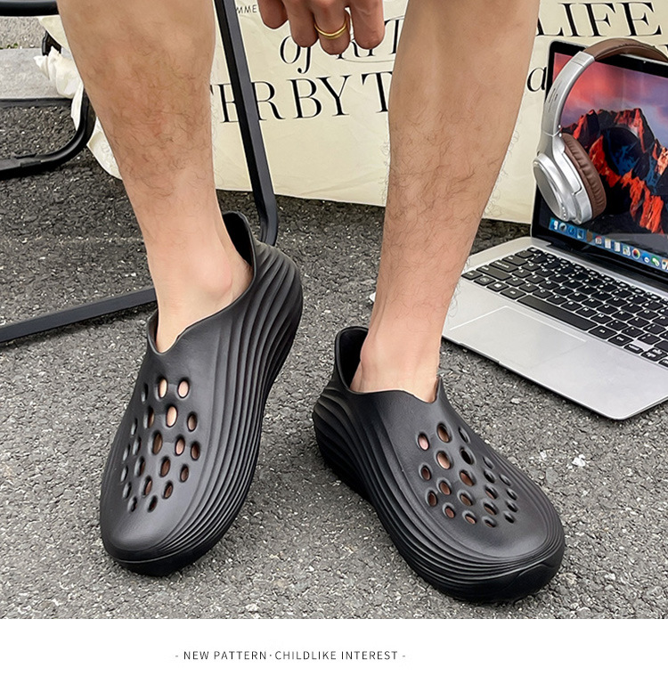 Non-slip Men's Clogs With Thick Soles For Summer Outdoor Wear_voghion.com