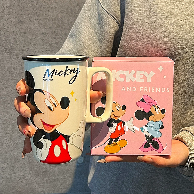 Высокий керамический кружка, вышивка Stitch, 550 мл, милый творческий подарок на день рождения для девушек