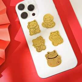 足金999手机贴暴富公主请发财马上有钱好饰连连金店直播引流批发