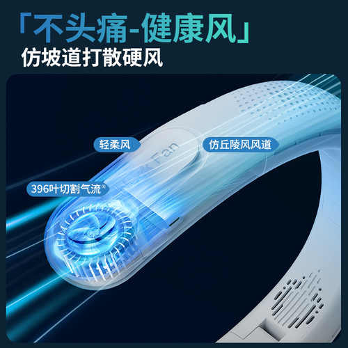 New Cross-border Bladeless Neck Fan with USB Charging, Digital Display, Silent, Portable, Foldable Mini Fan Wholesale